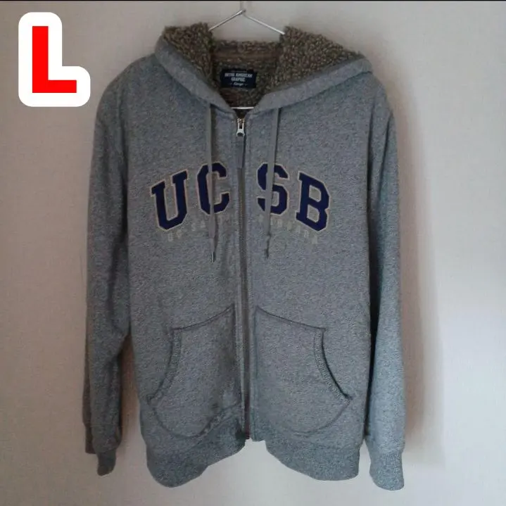 Thumbnail of Old UNIQLO Zip-up Hoodie Boa Gray Patch