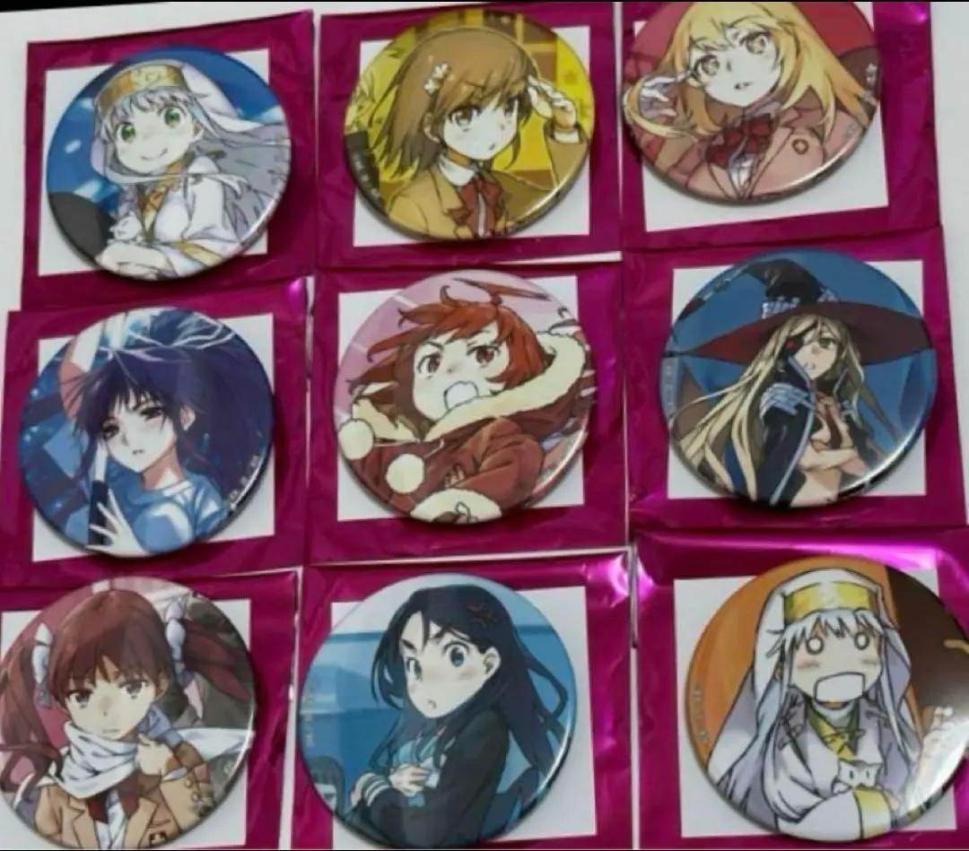 Thumbnail of A Certain Magical Index & A Certain Scientific Railgun Can Badges - Original Artwork - Complete Set