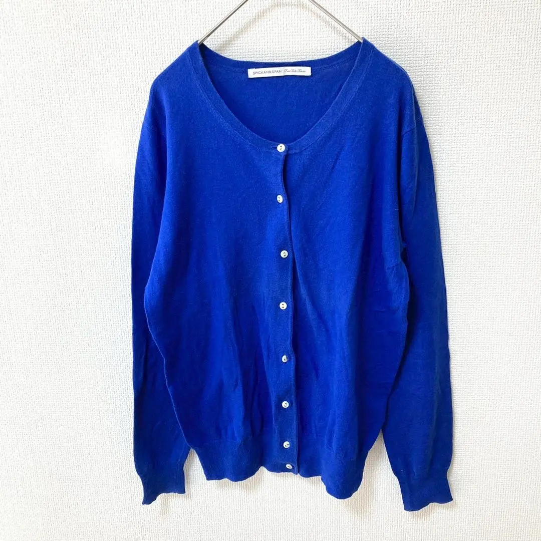 Thumbnail of Spick & Span Cardigan, Outerwear, Long Sleeve, Thin, Stretchy, Blue, 100% Cotton