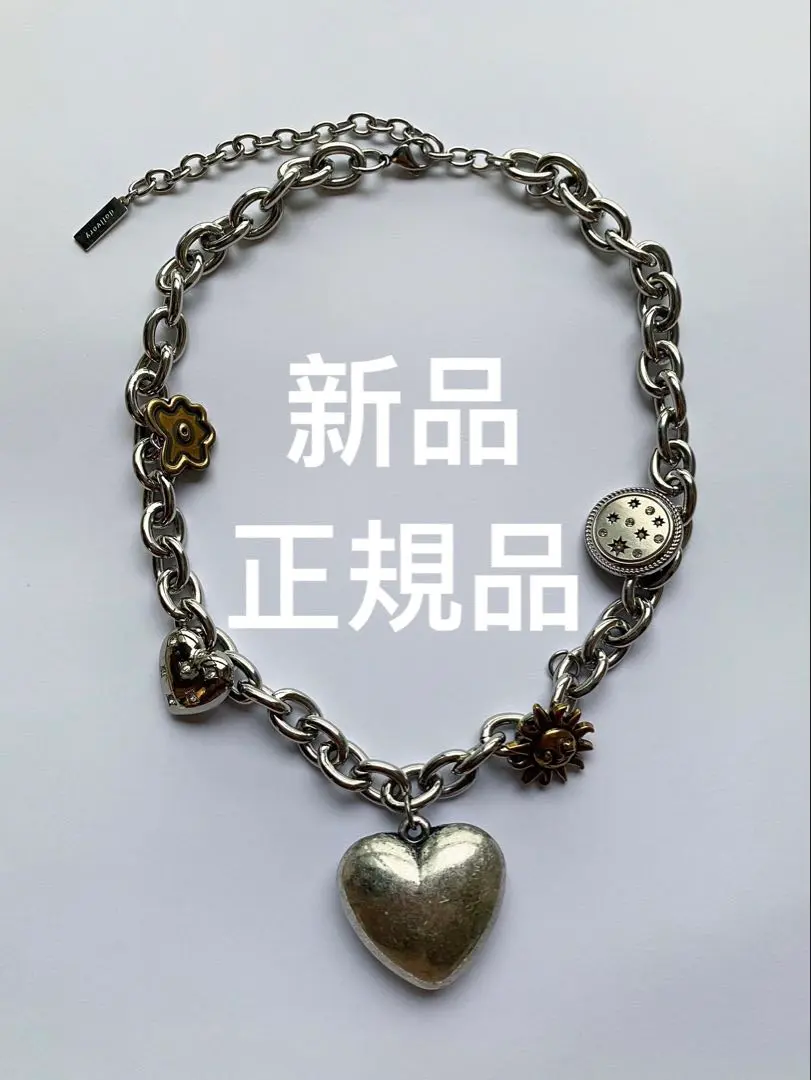 delivery ハートチェーン y2k 金属ネックレス