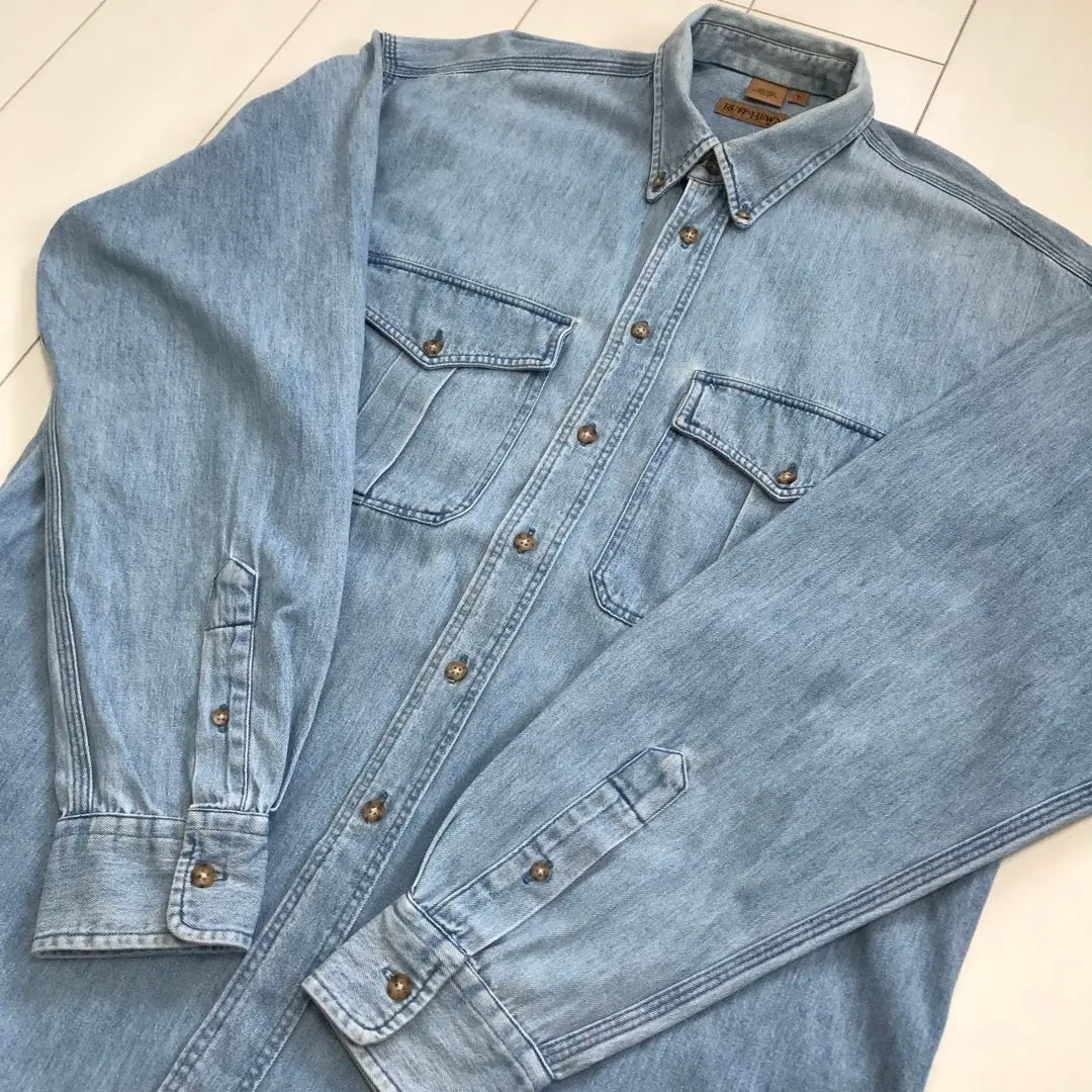 Thumbnail of 90's Vintage Clothing! Made in USA RUFF HEWN Button-Down Denim Shirt