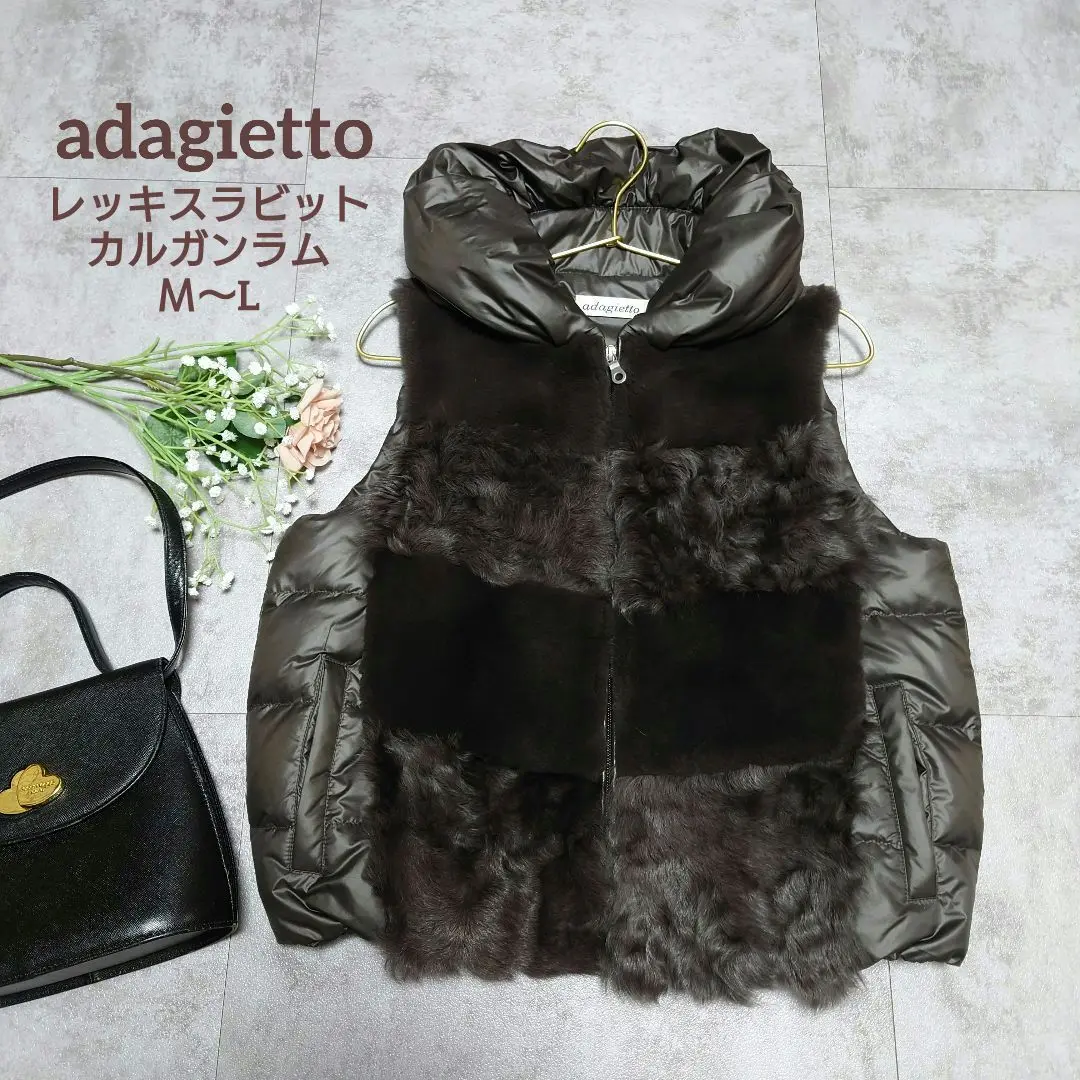 adagietto ダウンベスト2wayジップ