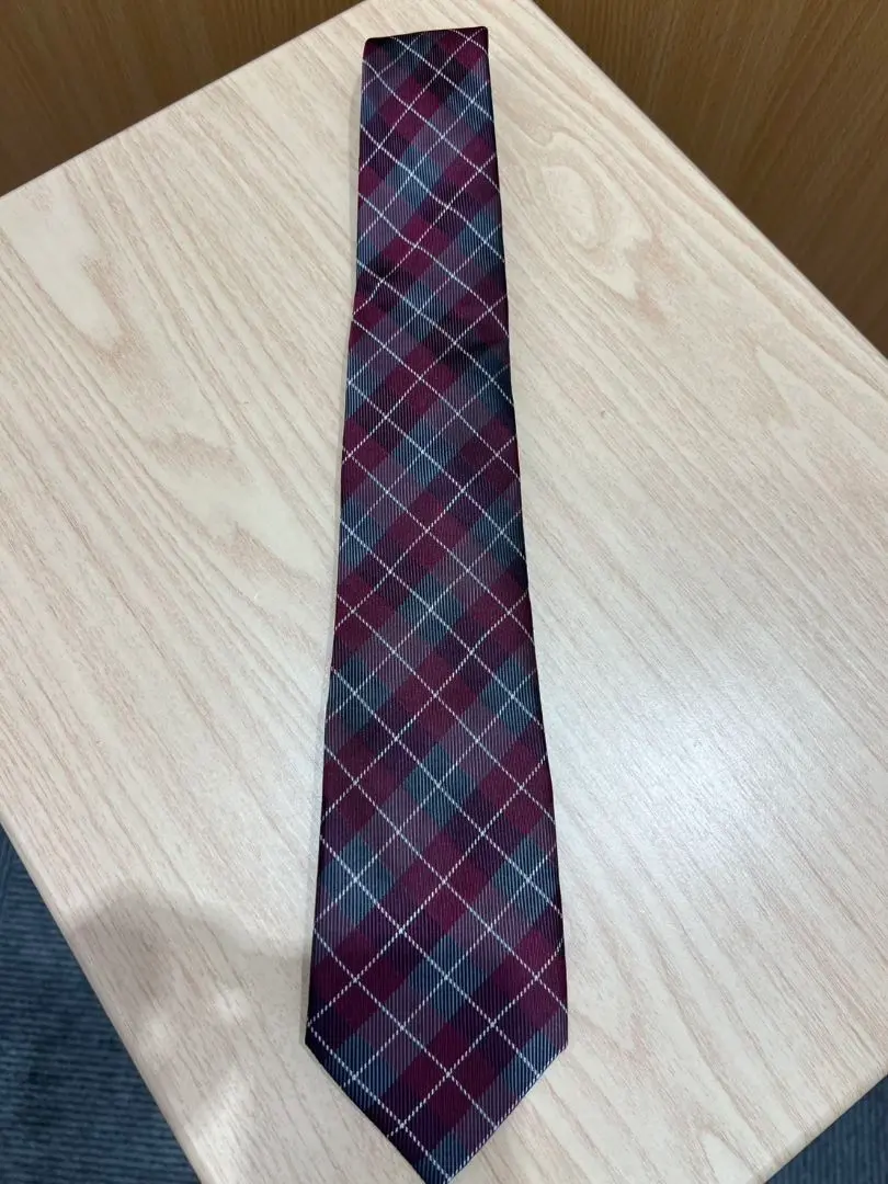 Thumbnail of Burgundy Gray Check Tie