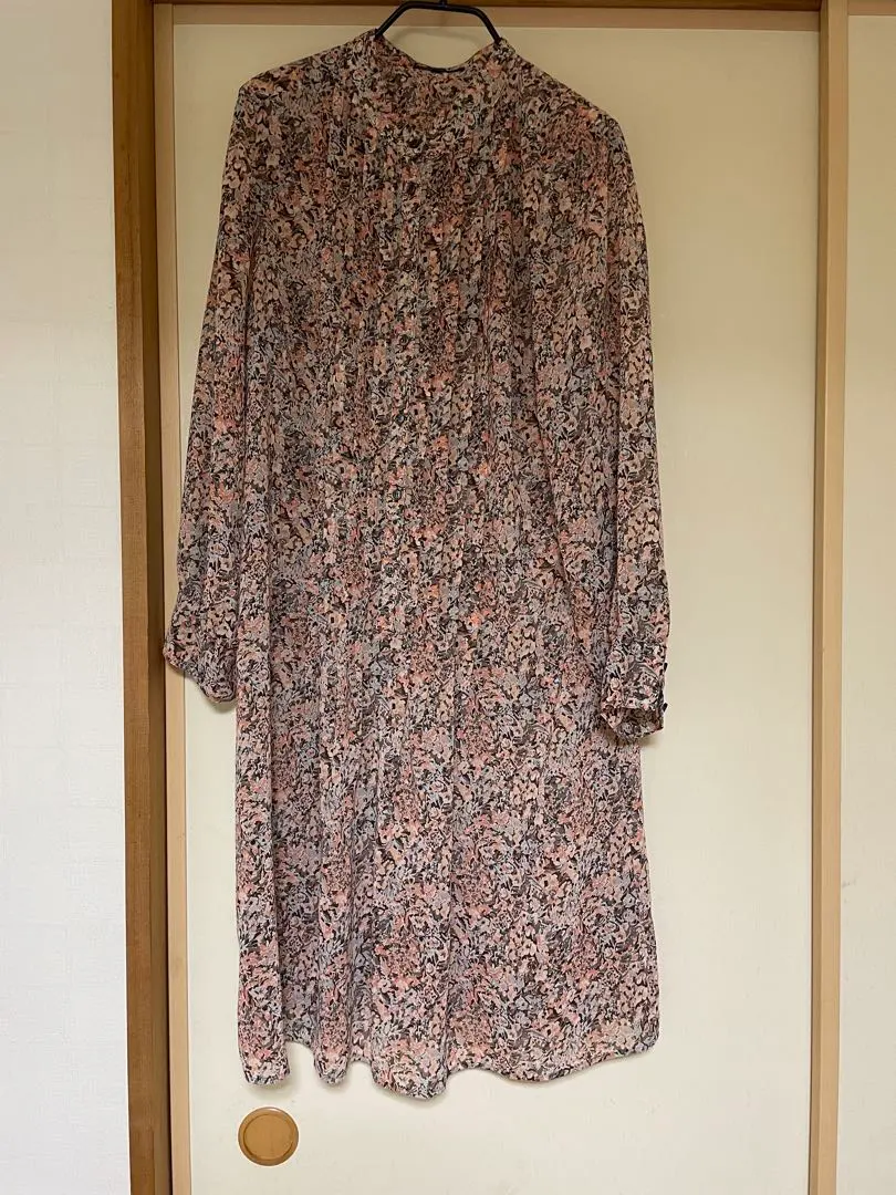 Thumbnail of 23区 Sheer Shirt Dress Band Collar All-over Floral Print 3XL