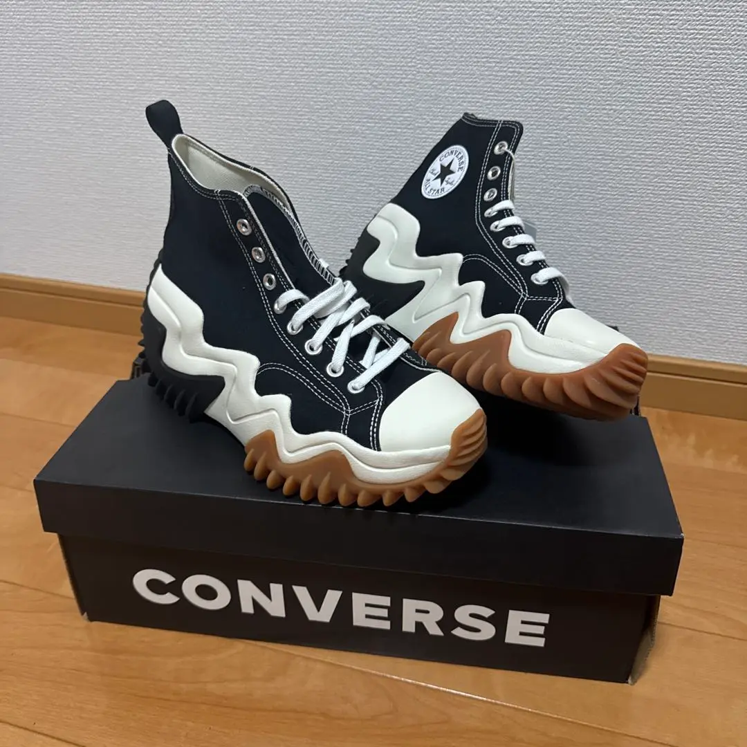 【韓国/新品】26cmコンバース ランスターモーション ハイカット 26cm 韓国限定】コンバース ランスターモーションハイ ブラック26cm