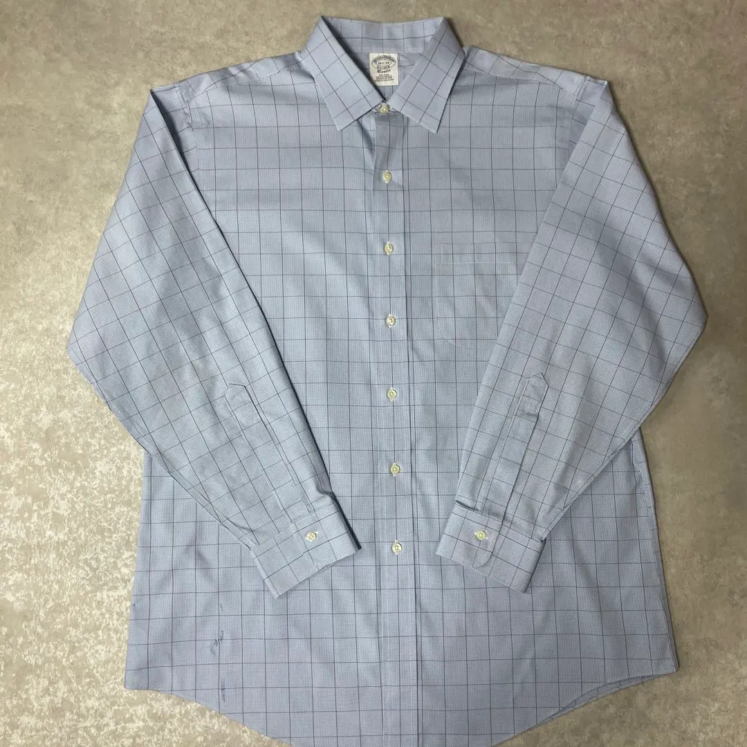 Brooks Brothers 長袖免燙襯衫 藍色 的縮圖