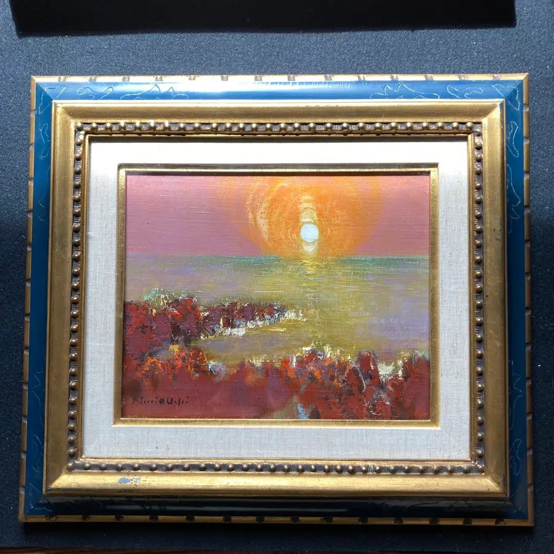 作者不明　絵画　油彩画　桜島　額入り Yahoo!オークション -「桜島」(絵画) (美術品)の落札相場・落札価格