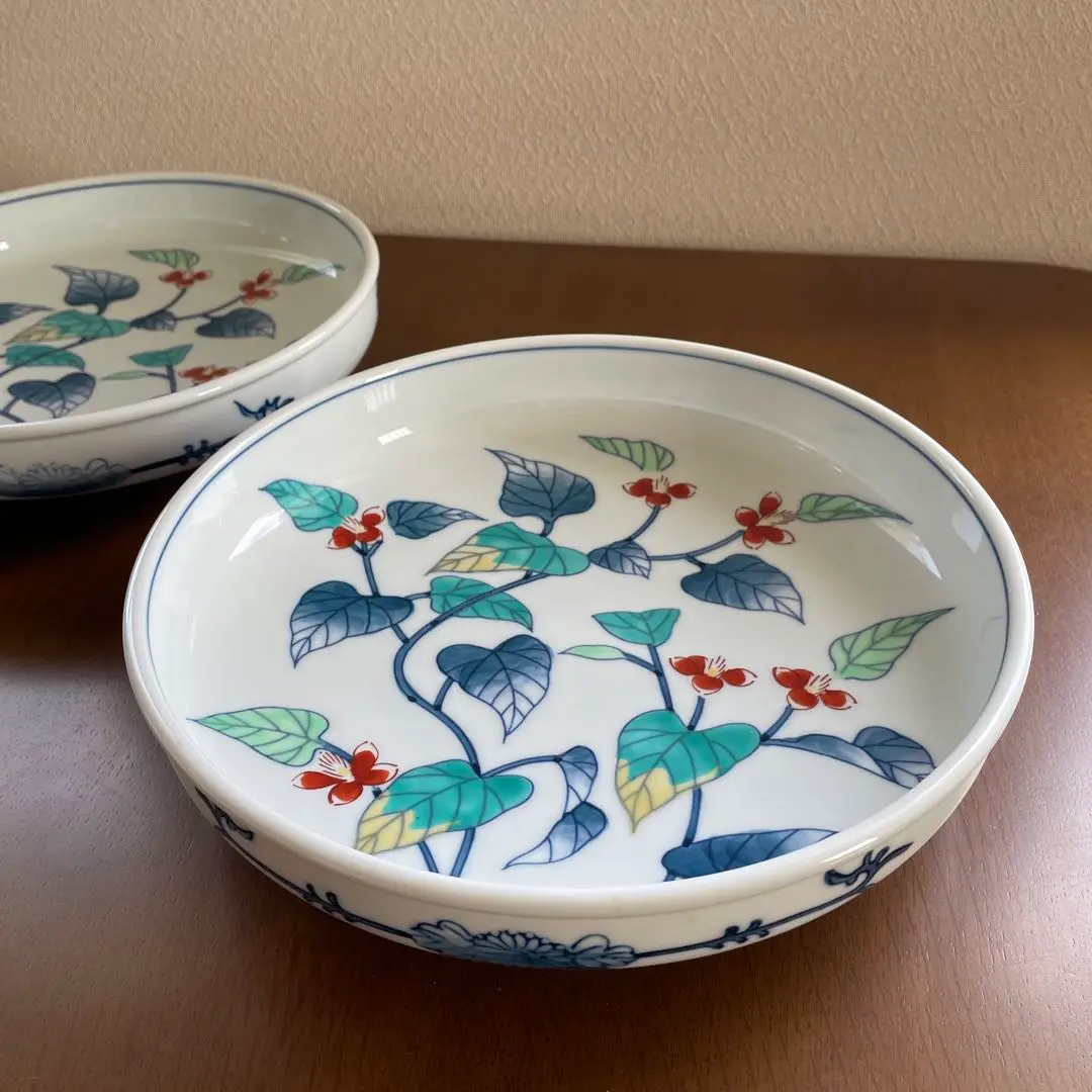 有田焼　峯山作　染付山水紋　飾り絵皿　大皿　径46cm 骨董品 昭和レトロ 有田焼 峯山 染付 山水図 大皿 30.7cm 飾り