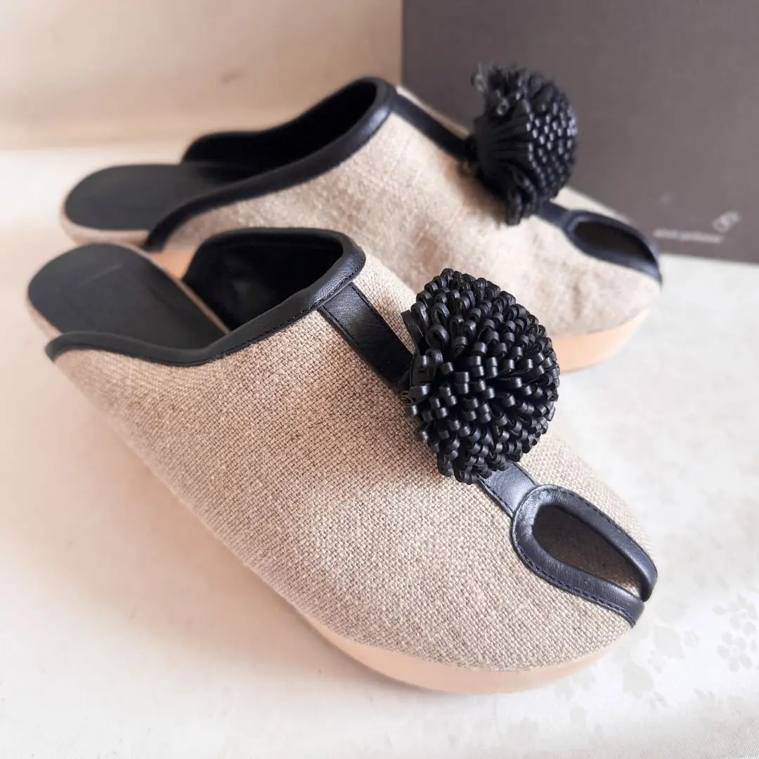 ミナペルホネン　ネイビー スエード　サボ ミュール Yahoo!オークション - mina perhonen×BIRKENSTOCK papillio