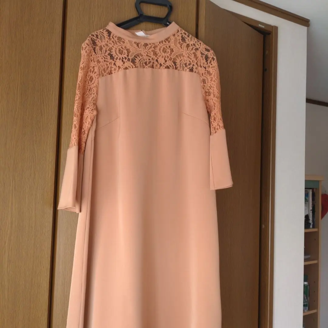 Thumbnail of Orange 3/4 Sleeve Party Dress 38