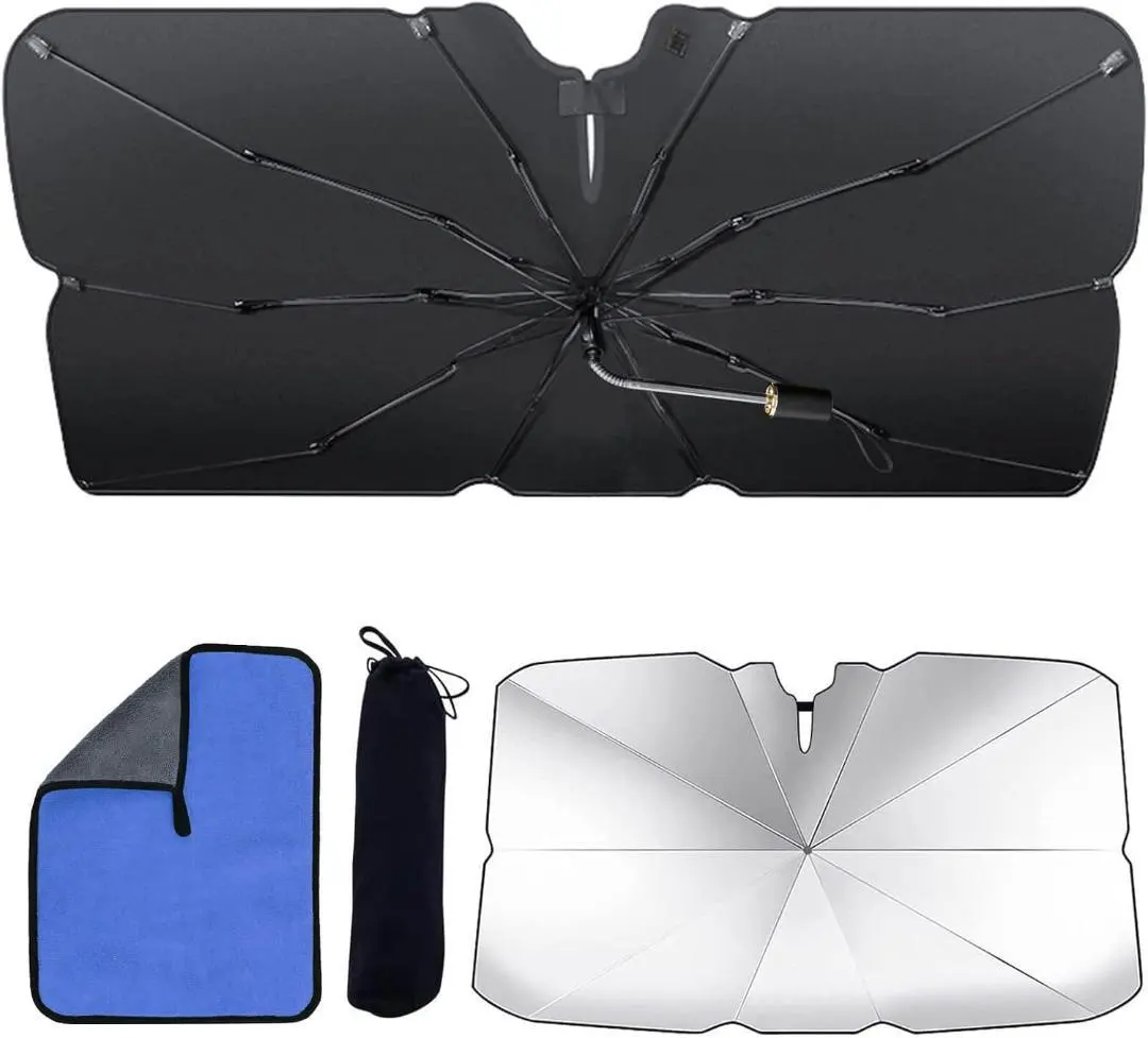 車用遮陽板 S 120*65cm 前擋風玻璃 後視鏡處Y字型設計 的縮圖