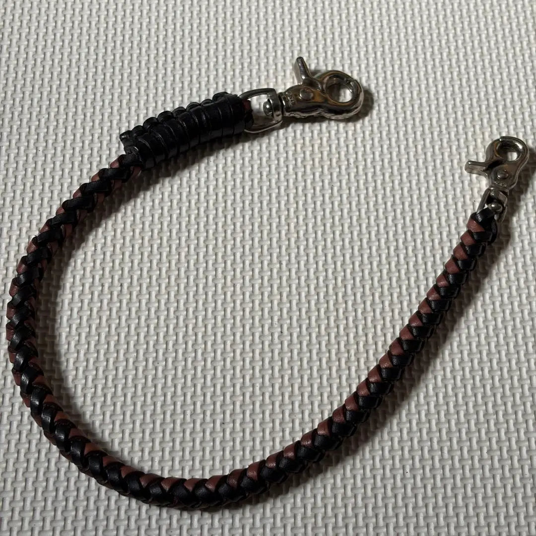 Thumbnail of Wallet Rope 45 Leather American Casual Biker Hook Type USA Black x Light Brown