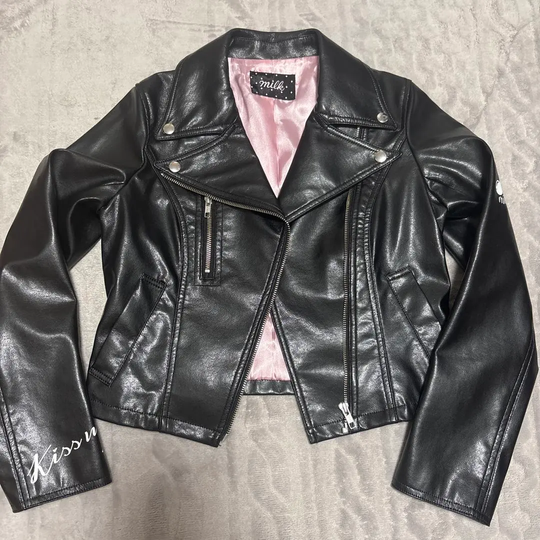 MILK(ミルク) Fake Leather ライダース 1A10221106 MILK（ミルク）の「Faux-leather ライダース（ライダース