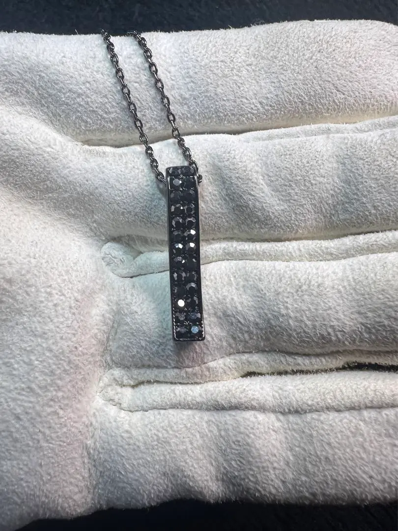 Thumbnail of Women's alloy necklace, black, single character