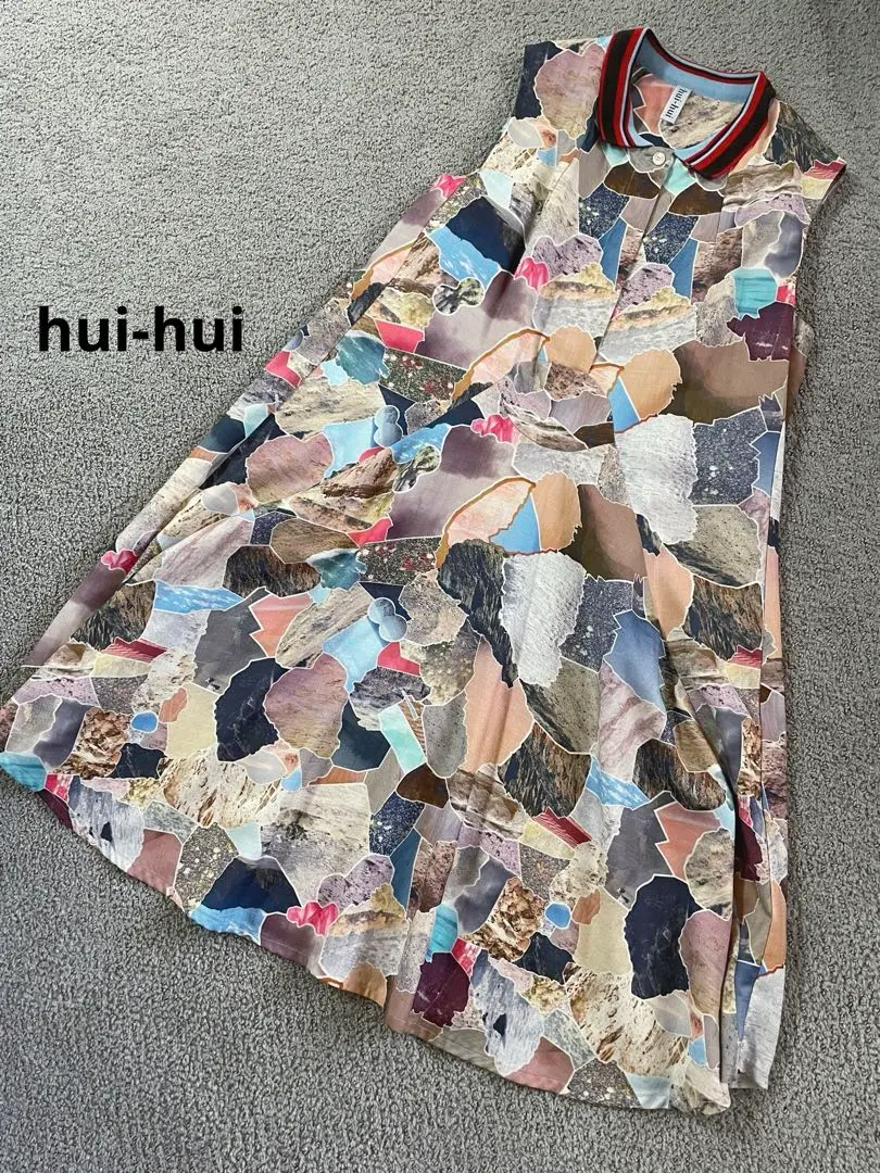値下げ❗️hui-hui ウィウィ　スカーフ Hui-Hui - Hui Hui シルクスカーフ 大判の通販 by ラクマshop