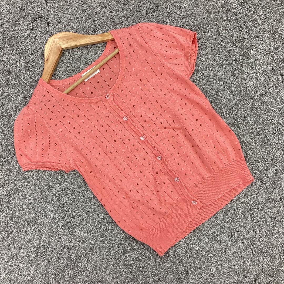 Thumbnail of ✨LODISPOTTO✨ Lodi Spot ♡ Short Sleeve Cardigan ♡ Openwork Knit ♡ Pink (2