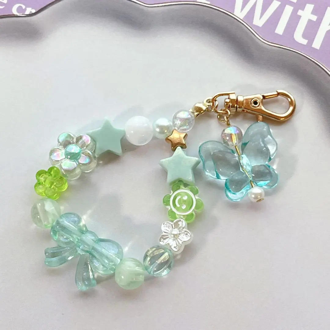 Thumbnail of 2 Bead Keychains Green Oshikatsu (Supporting Your Favorite) Oshii Color Bag Charm