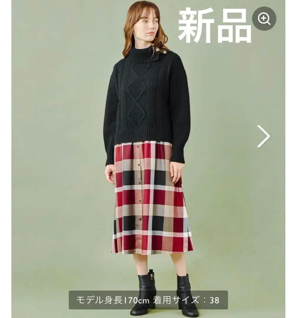 【超目玉枠】 2025年最新】アランパターンニット labelの人気アイテム blue ワンピース