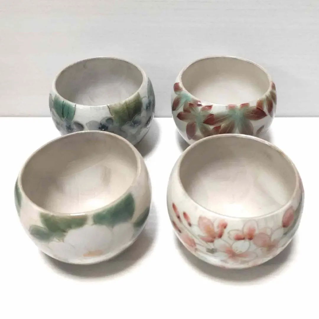 陶あん 陶葊 色絵 茶器揃 銀彩急須 玉湯呑5客 図替わり 陶あん 陶葊 色絵 茶器揃 銀彩急須 玉湯呑5客 図替わり