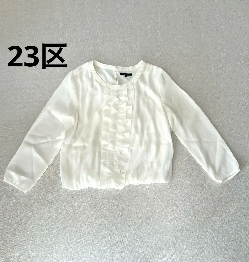 Thumbnail of 23区 (brand) long sleeve blouse white office casual