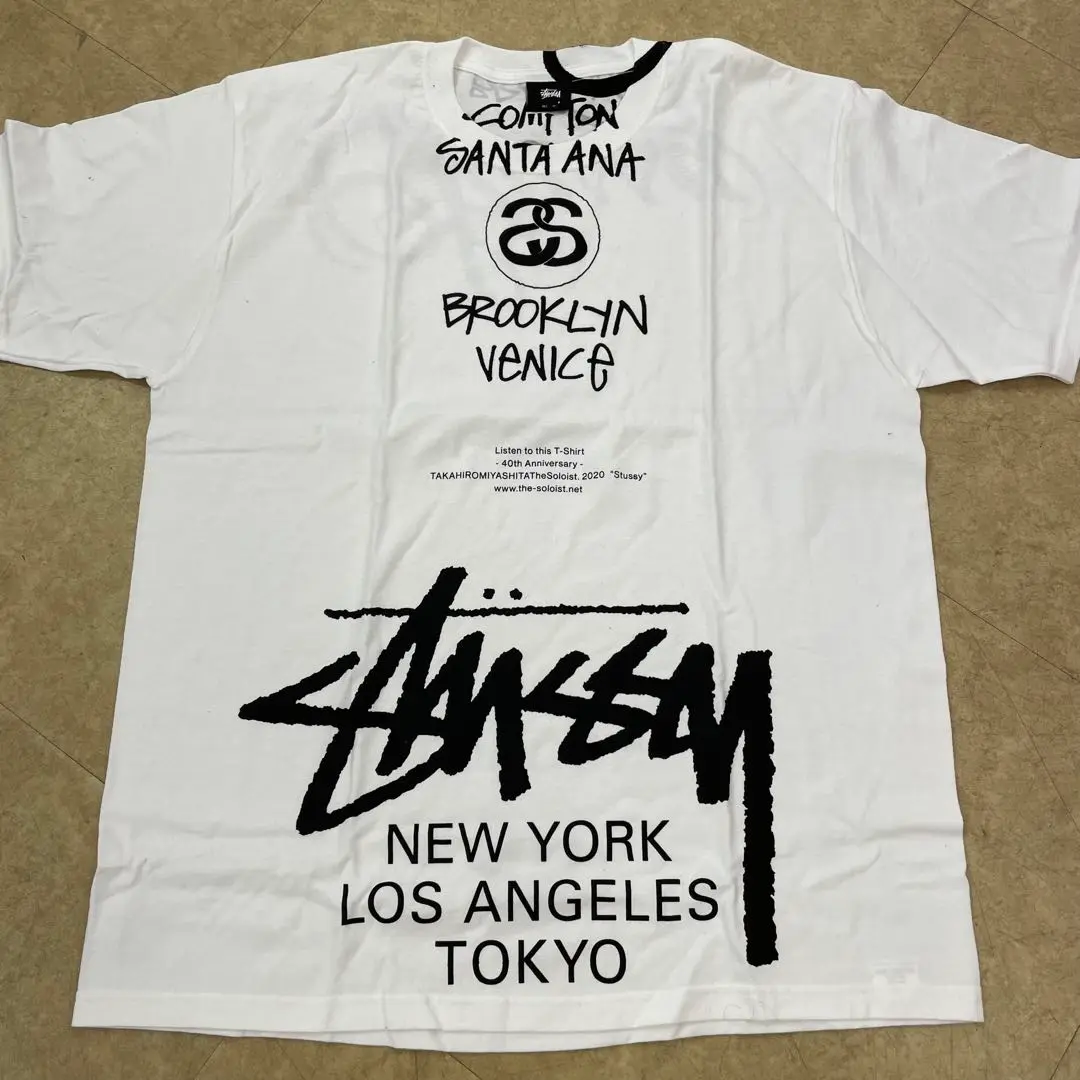 stussy x the soloist 40周年 Tee Mサイズ ソロイスト Stussy x Takahiro Miyashita The Soloist World Tour