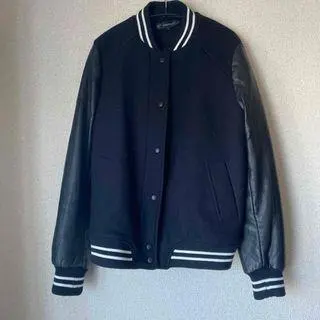 Thumbnail of Black Stadium Jumper Wool Leather