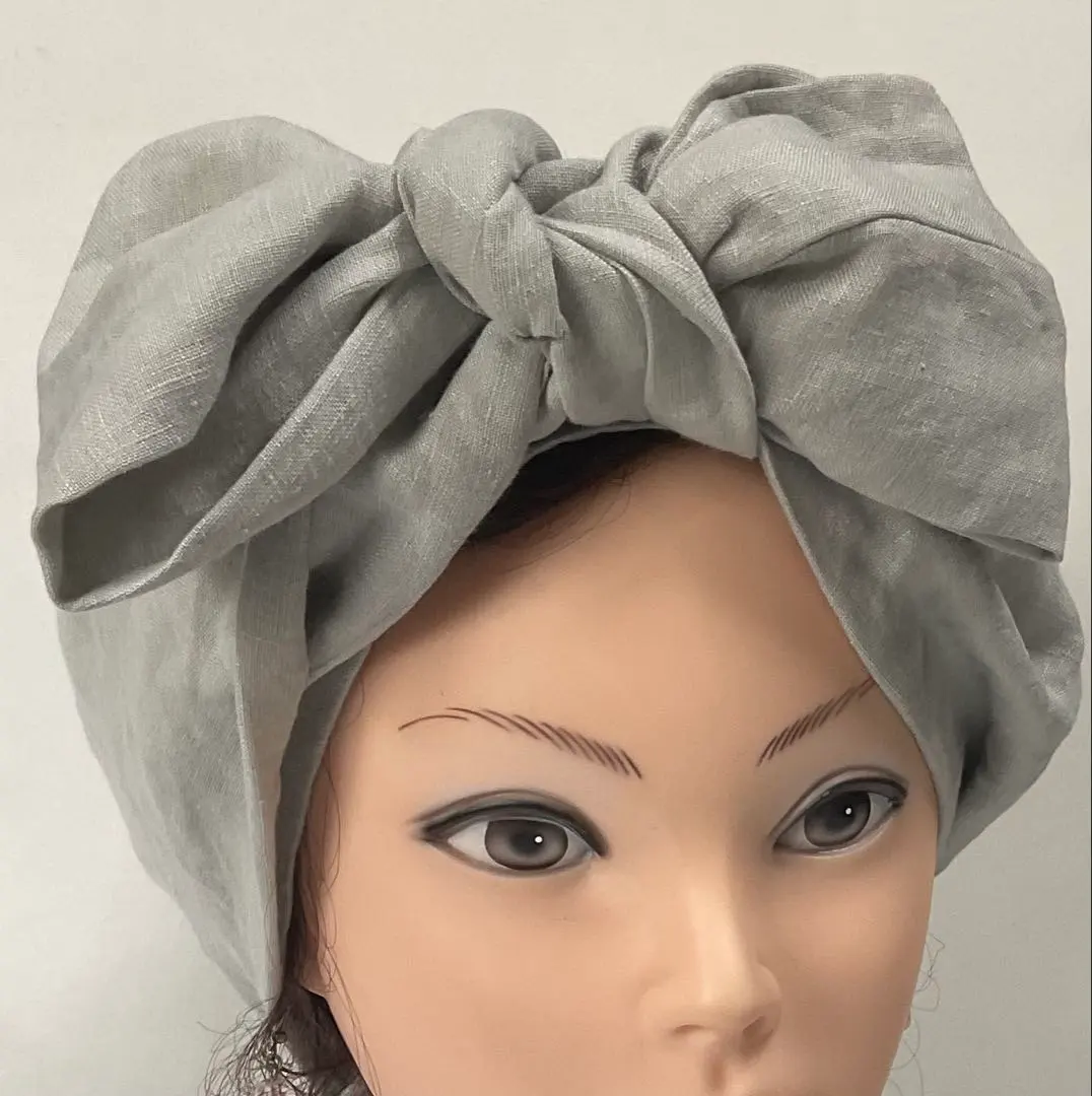 Thumbnail of Handmade Care Hat Stylish Turban (French Linen 100%)