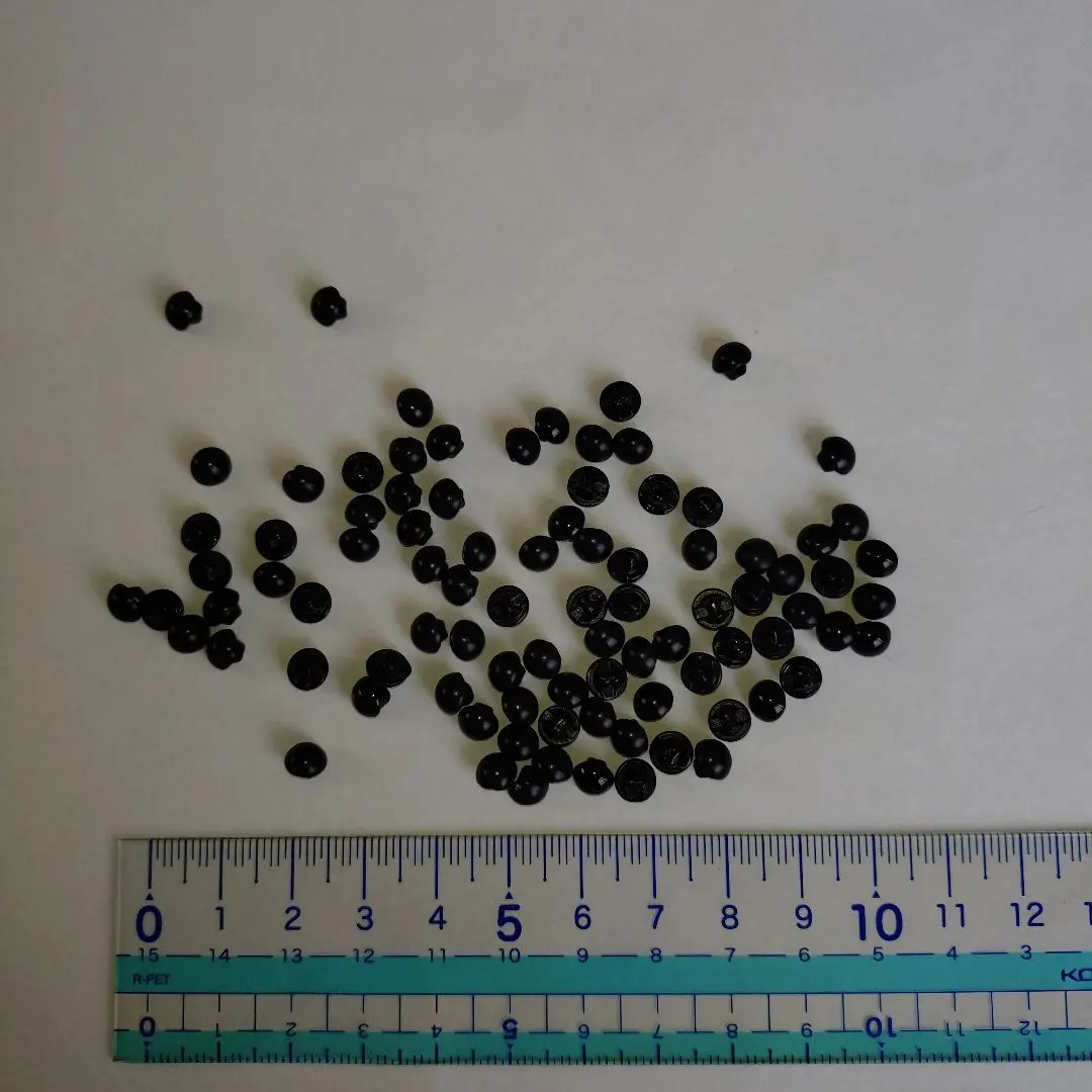 Thumbnail of Eyeball Buttons, Eyeball Parts, Safety Eyes, Sew-on Eyes, Diameter 6mm (Matte) - Pack of 40