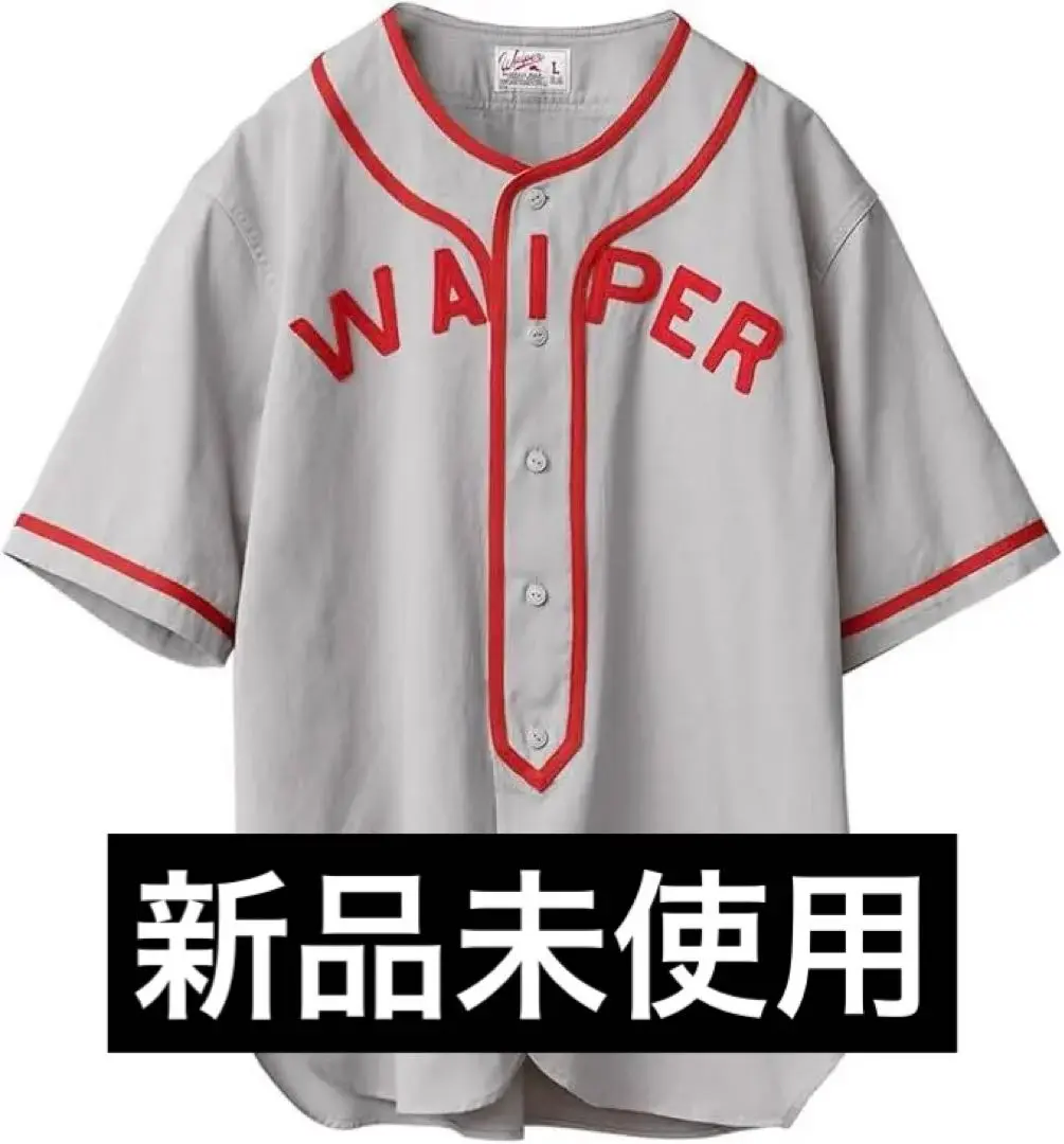 waiper.inkベースボールシャツ Mサイズ グレー/レッド Amazon.co.jp: [WAIPER] BASEBALL SHIRT ベースボールシャツ
