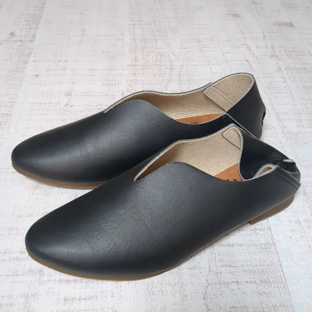 Thumbnail of Excellent Condition ☆ 22.5-23 Kirakira Flat Shoes Black Babouche
