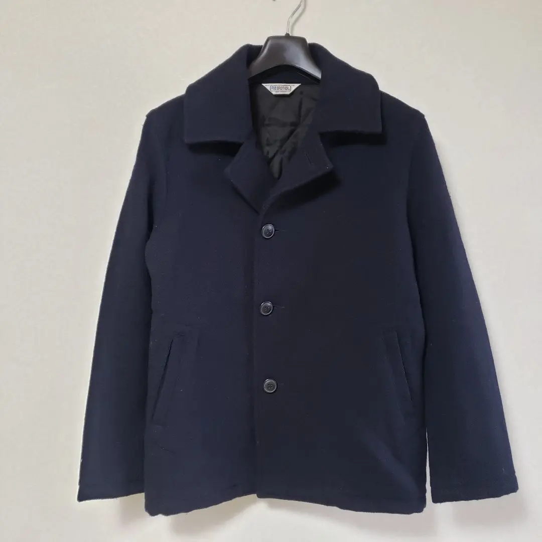 Thumbnail of FIVE BROTHER Vintage Rare Back Print Single Pea Coat