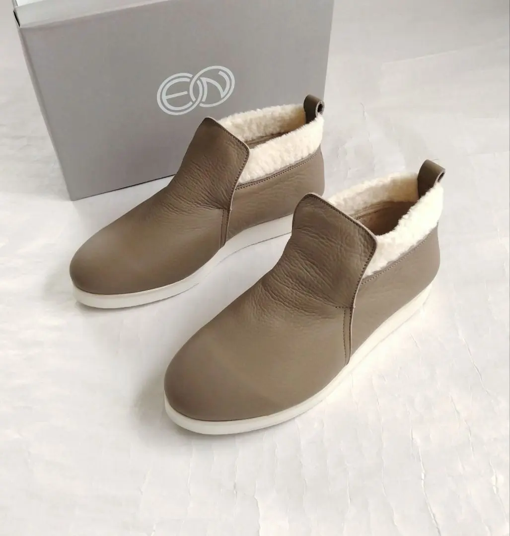 灰褐色/24　　あしながおじさん EN　日本製　皮革運動鞋靴　真皮 的縮圖