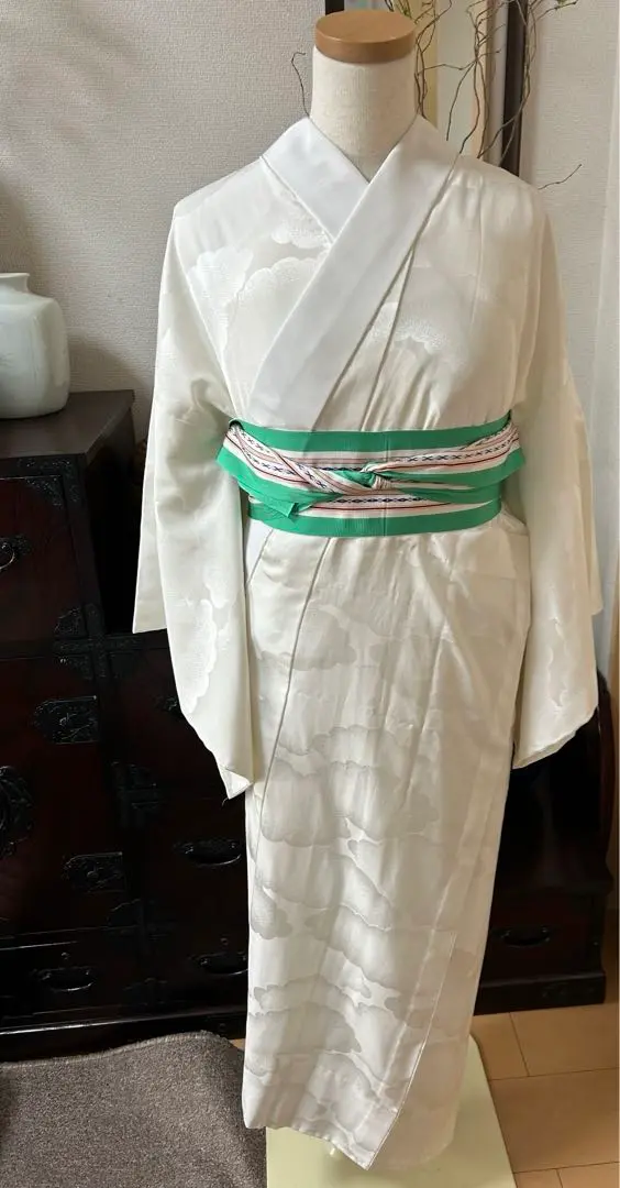 裄65.5cm☆きもの英 はなぶさ 夏物 絽 洗える長襦袢 爽やか