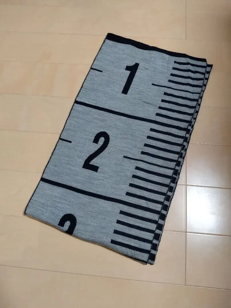 美品 ジャンポールゴルチエ メジャー模様 柄 マフラー ストール アイボリー 黒 m27711500857_1.jpg?1729425104