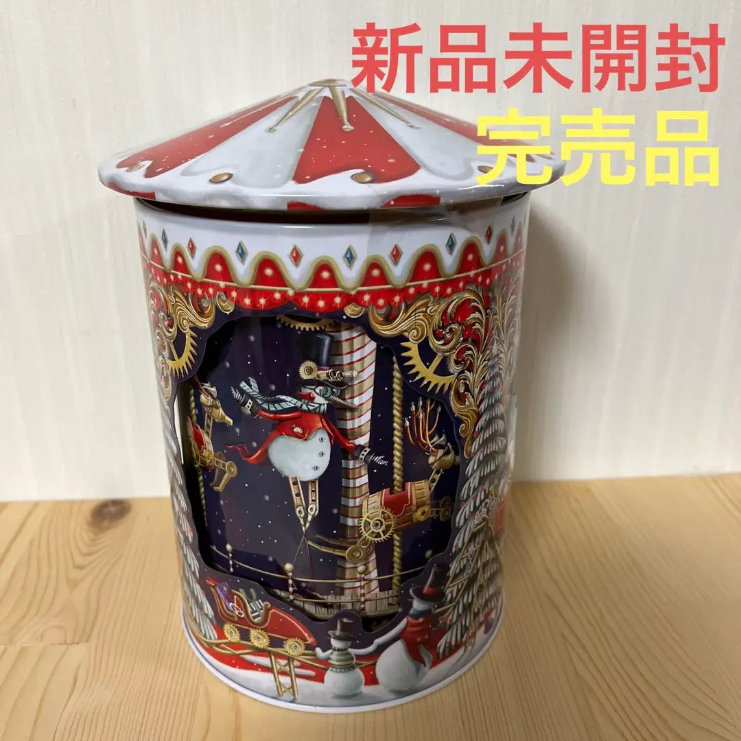 新品未開封　カルディ　クリスマスオルゴールティン2024 菓子詰め合わせ✖️３個 カルディ クリスマス オルゴール付き ティンハウスカレンダー