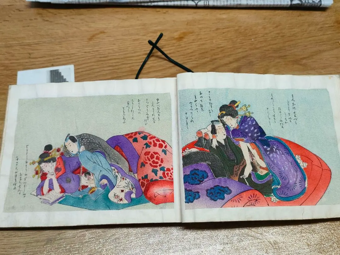 浮世絵 春画 レトロ 骨董 明治 絵皿 約26㎝ 枕絵 春画 浮世絵 美人画 レトロ調 和柄 骨董
