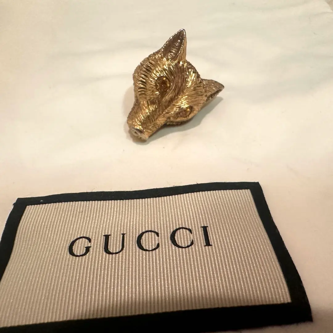 GUCCI 狼の頭部デザインリング GUCCI グッチ リング 指輪 ウルフ 狼 - メルカリ