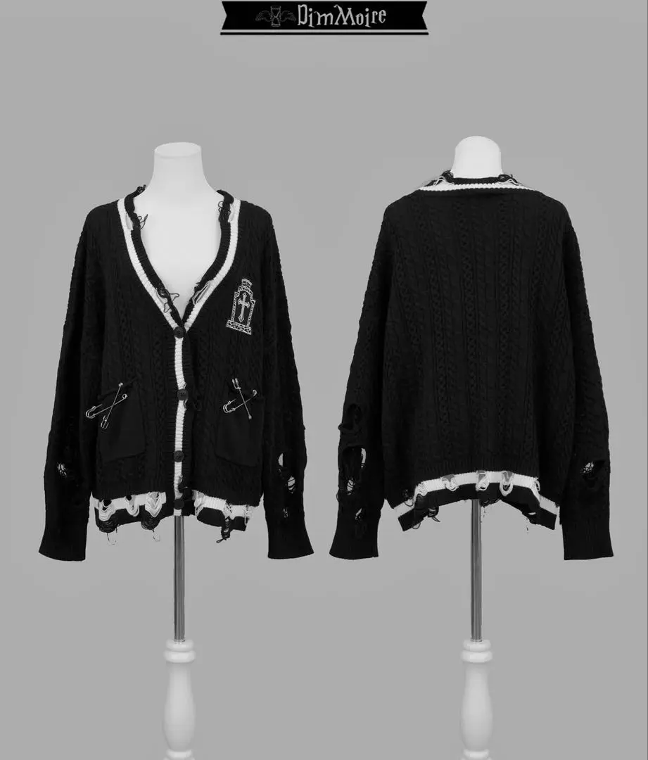 DimMoire Gothic学園カーディガン Black ディムモアール XL DimMoire【ディムモアール】Gothic学園SETUP/Gray