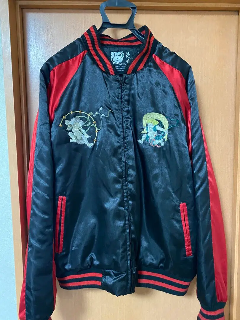 極美品】是空 ZEKU ゼクウ スカジャン MA-1 ブルゾン 鶴 富士山 桜