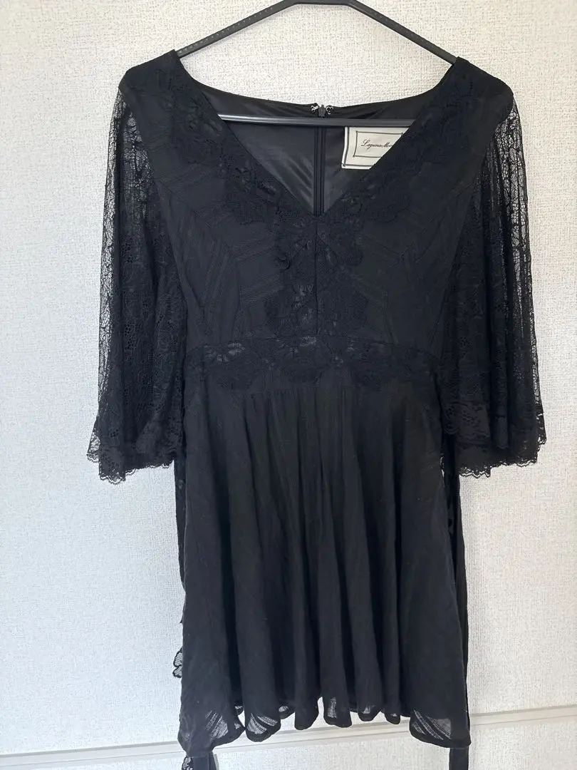 Thumbnail of Lagunamoon Black Dress Lace Sleeve Lagunamoon One-piece