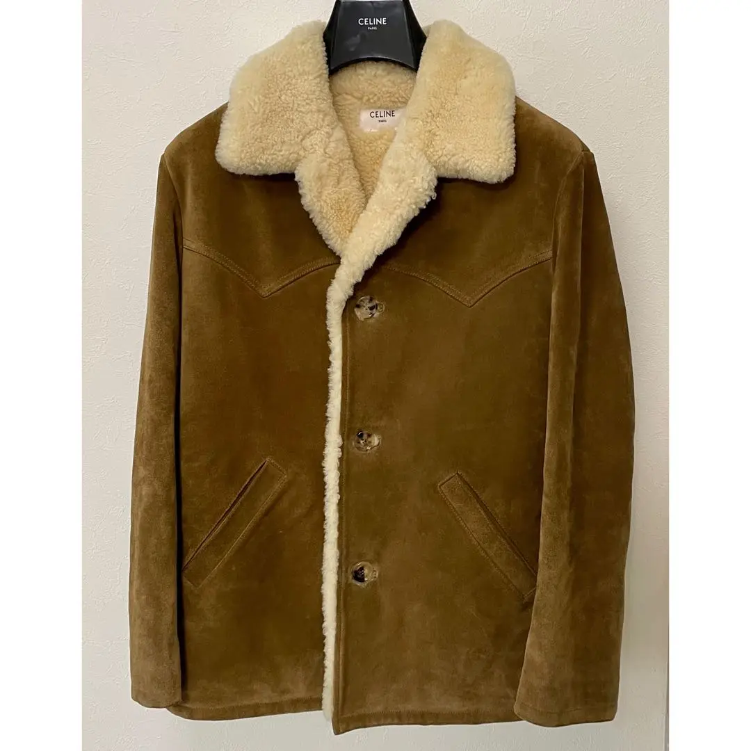 美品 CELINE ムートンコート ファー blouson 38 フランス製 美品 CELINE ムートンコート ファー blouson 38 フランス製