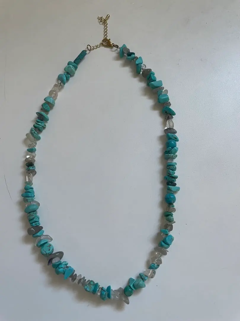 Thumbnail of Turquoise bead necklace, approximately 45 cm