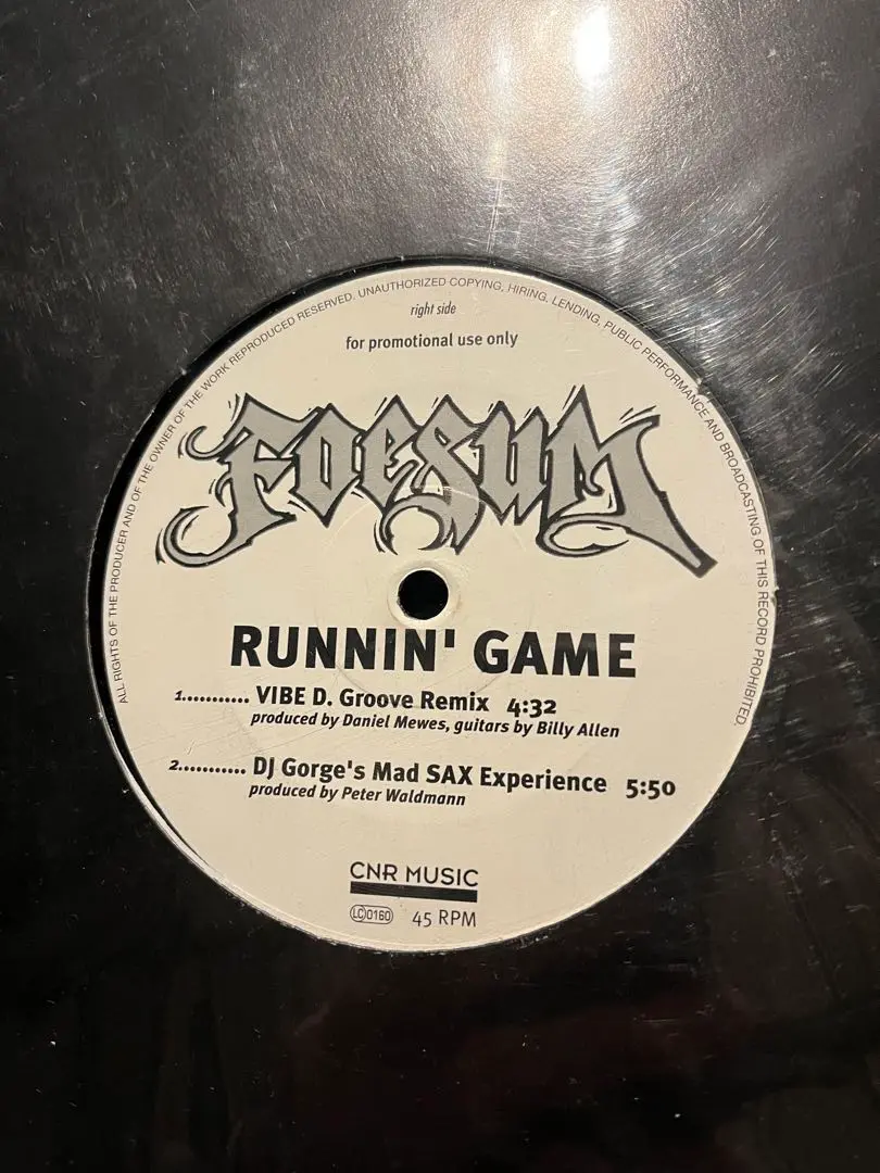 foesum runnin' game remix レコード foesum runnin´ game remix レコード
