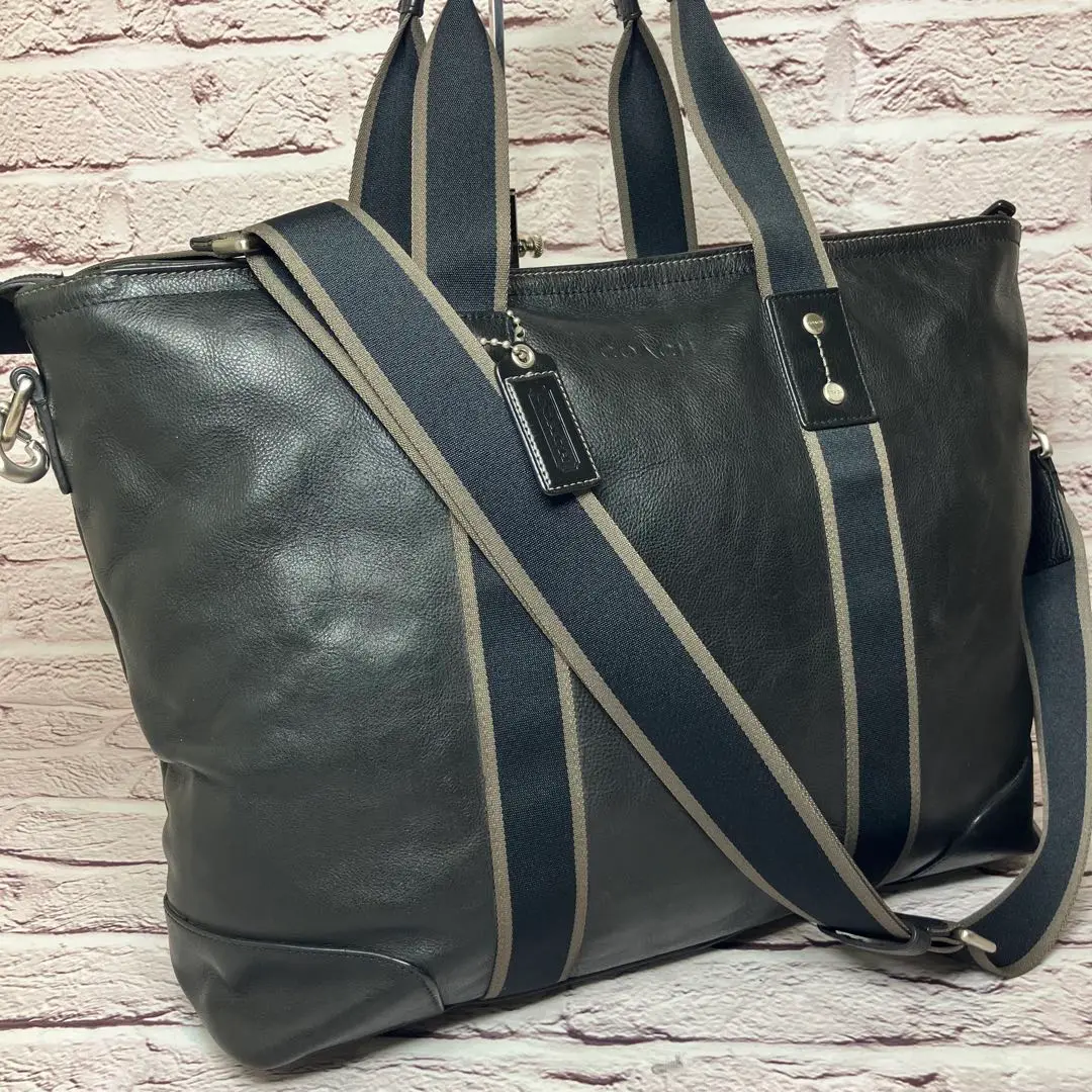 COACH コーチ ヘリテージウェブレザー　トートバッグ　F71248 ブラック COACH コーチ トートバッグ F71248 HERITAGE WEB LEATHER