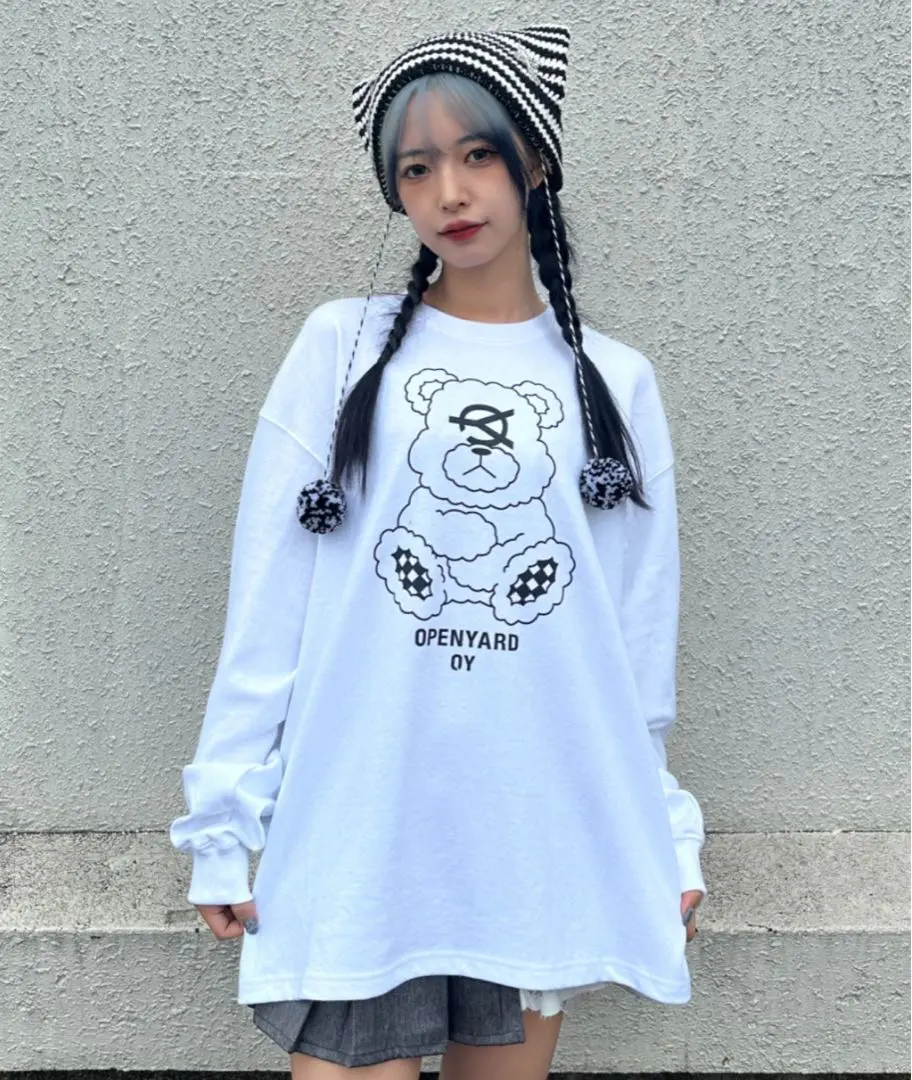 ♡ 　OY  くま　ベアー　即完　ロンT 白 2025年最新】oy ロンt くまの人気アイテム - メルカリ