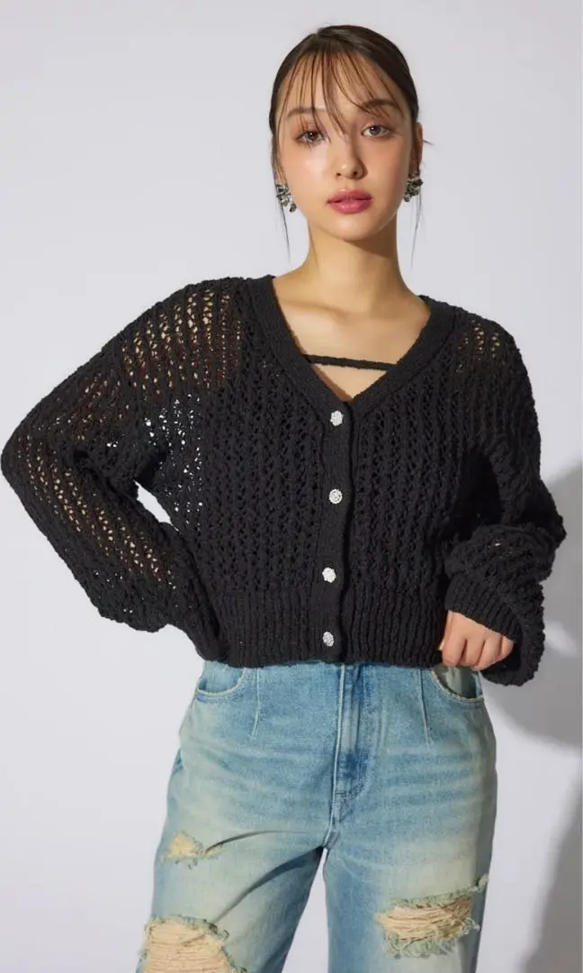 Thumbnail of rienda Bijou Knit Cardigan & Knit Bustier Set - New