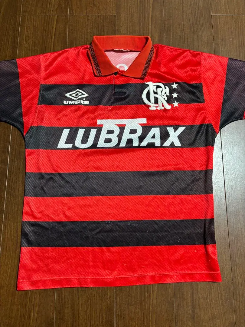 超希少！フラメンゴ ユニフォームアンブロUmbro シャツ 赤黒ヴィンテージ UMBRO - UMBRアンブフラメンゴ ユニフォーム 95 96 100周年 新品