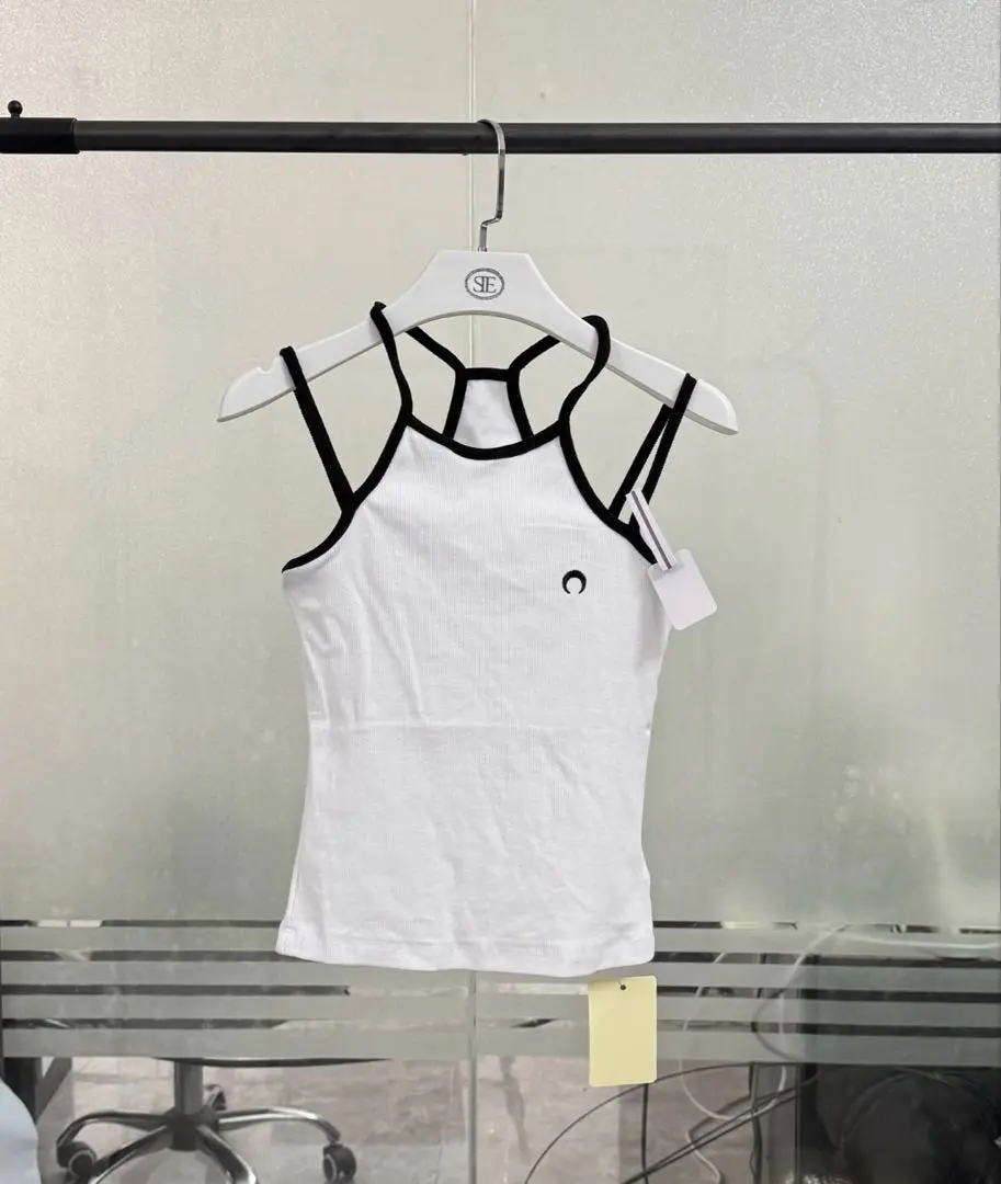MARINE SERRE　オーガニックコットンリブタンクトップ　XS　ホワイト MARINE SERRE Marine Serre マリーン セル タンクトップ Organic