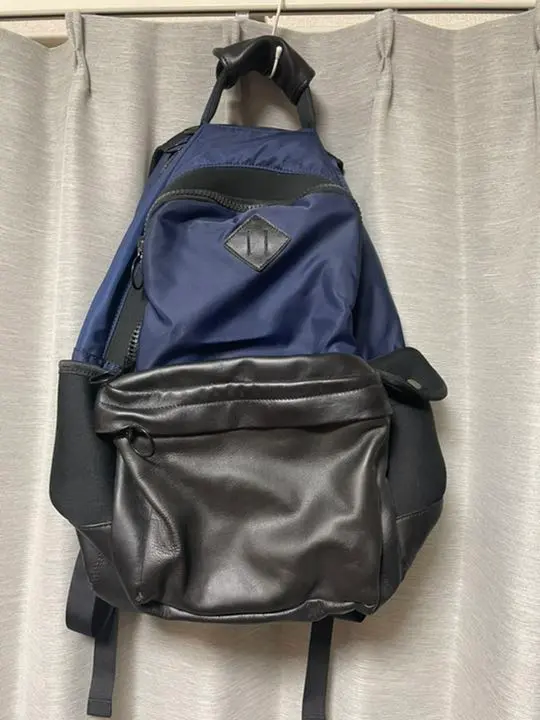 Thumbnail of Studious, blue and black, backpack, leather, color block