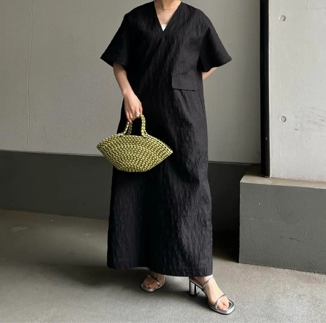 united arrows ユナイテッドアローズ ジャカードVネックワンピース BEAUTY&YOUTH UNITED ARROWS（ビューティーアンドユース
